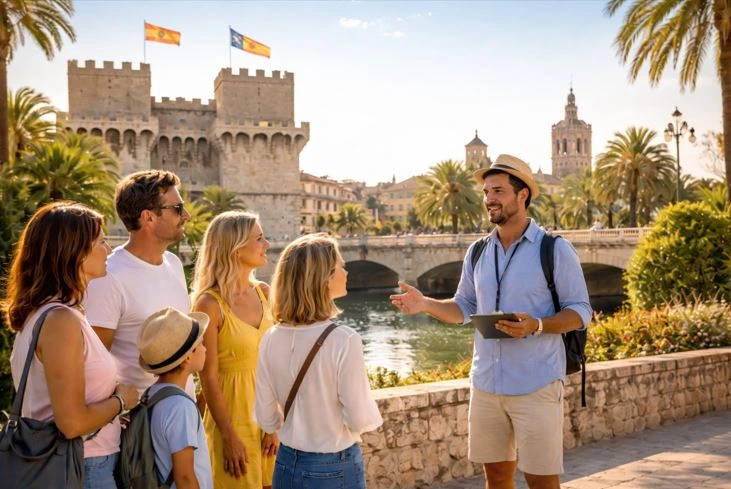 Turistas en un tour privado por Valencia.